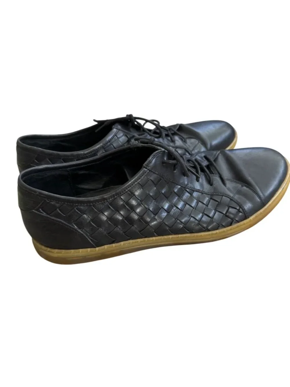ZANZARA Men’s Black Woven Lace Up Sneakers Size 11